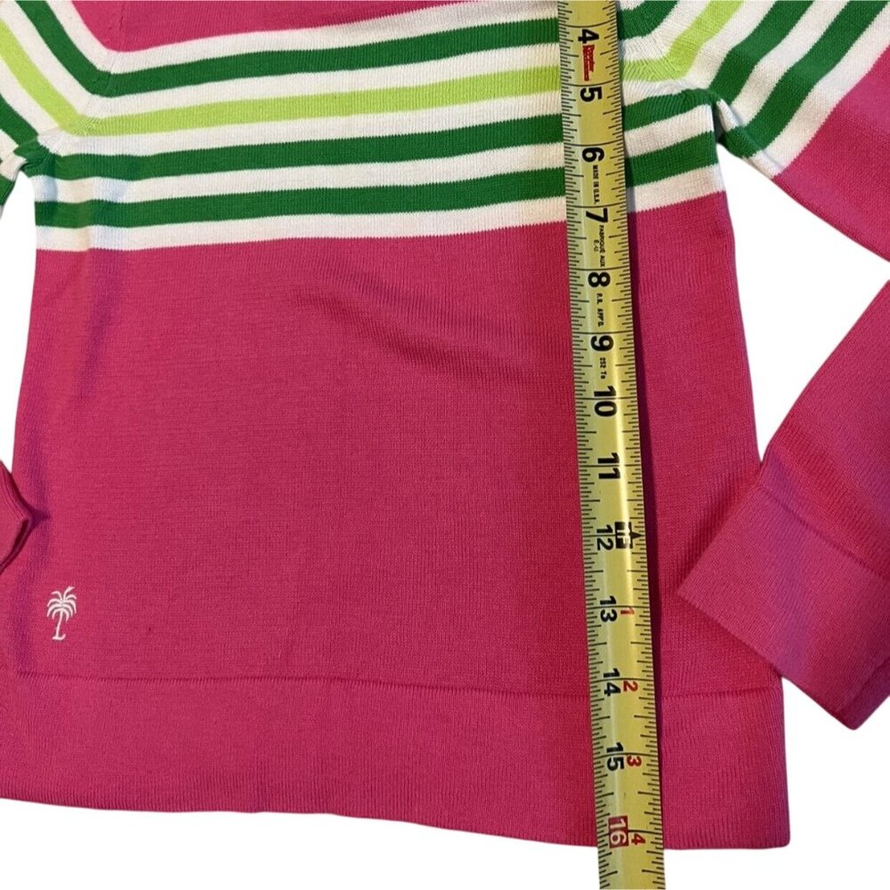 Lilly Pulitzer Mini Maria Pullover Sweater Girls Capri Pink Worth Stripe Size M - Picture 7 of 11
